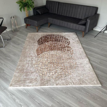 Papila Krem Halı Örtüsü