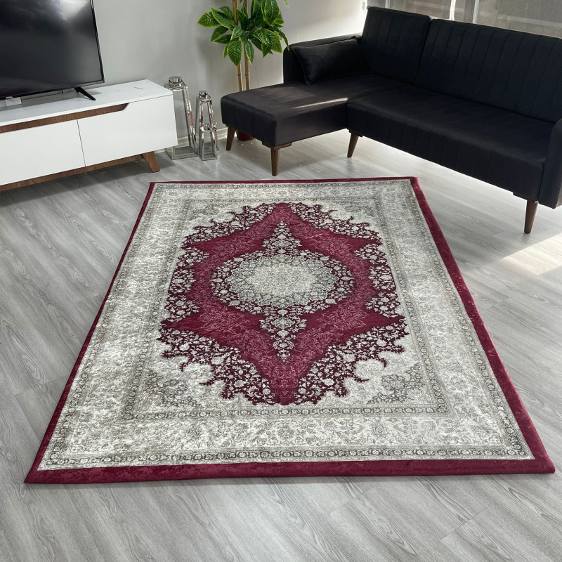 Yakut Bordo Halı Örtüsü Yakut Bordo Halı Örtüsü
