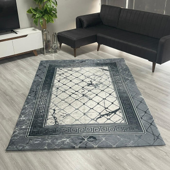 Şahmeran Gri Halı Örtüsü