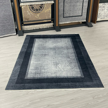 Çerçeve Antrasit Gri Model Bambu Lüks Halı