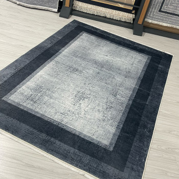 Çerçeve Antrasit Gri Model Bambu Lüks Halı