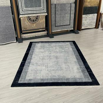 Çerçeve Siyah Model Bambu Lüks Halı