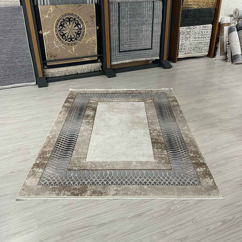 Dalga Vizon Model Bambu Lüks Halı