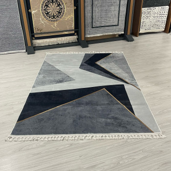 Tarz Gri Model Bambu Lüks Halı