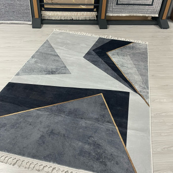 Tarz Gri Model Bambu Lüks Halı