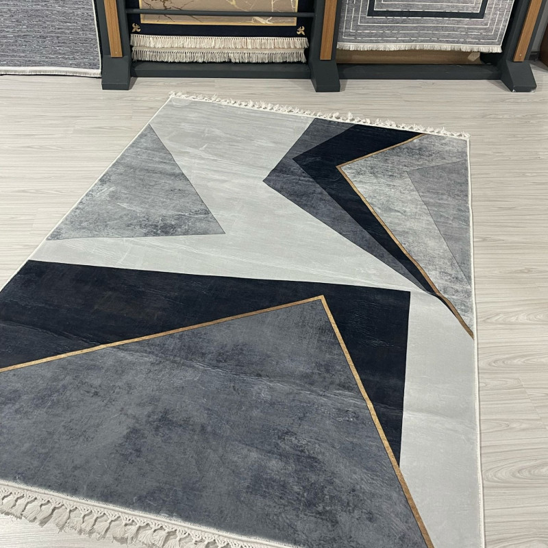 Tarz Gri Model Bambu Lüks Halı Tarz Gri Model Bambu Lüks Halı