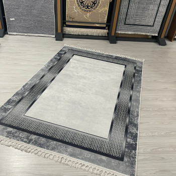 Yeni Yıl Gri Model Bambu Lüks Halı