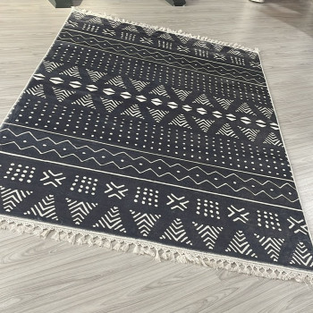 Zara Gri Model Bambu Lüks Halı