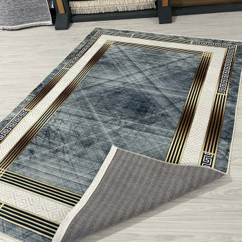 Zen Gri Gold Model Bambu Lüks Halı