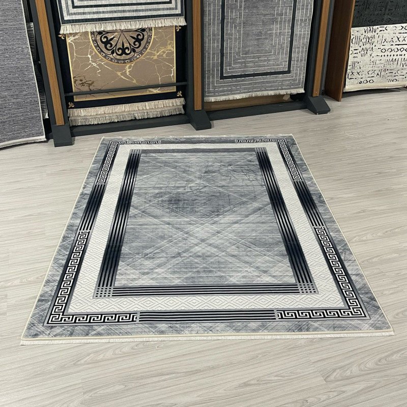 Zen Gri Model Bambu Lüks Halı Zen Gri Model Bambu Lüks Halı