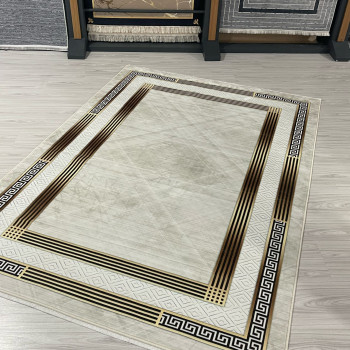 Zen Krem Model Bambu Lüks Halı