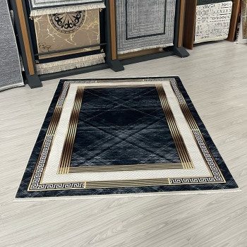 Zen Siyah Model Bambu Lüks Halı