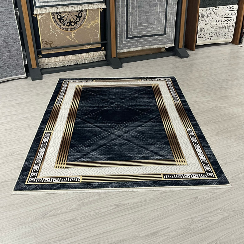 Zen Siyah Model Bambu Lüks Halı Zen Siyah Model Bambu Lüks Halı