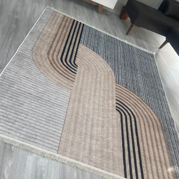 Bukre Vizon Model Keçe - Jel(Dot) Taban Halı