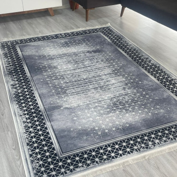 Eda Gri Model Keçe - Jel(Dot) Taban Halı