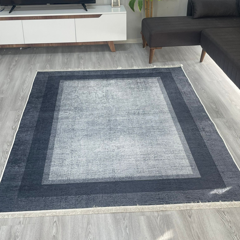 Gri Çerçeve Model Keçe - Jel(Dot) Taban Halı Gri Çerçeve Model Keçe - Jel(Dot) Taban Halı