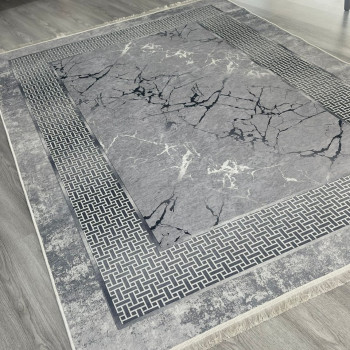 Yeniyıl Gri Mermer Model Keçe - Jel(Dot) Taban Halı