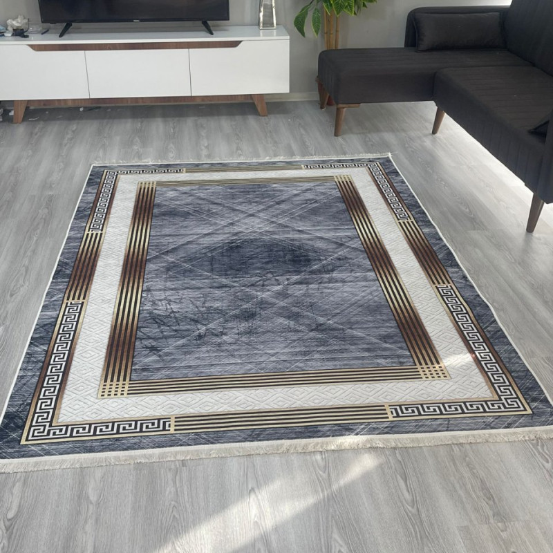 Zen Gri Gold Model Keçe - Jel(Dot) Taban Halı Zen Gri Gold Model Keçe - Jel(Dot) Taban Halı