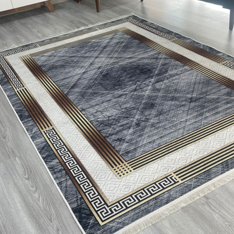 Zen Gri Gold Model Keçe - Jel(Dot) Taban Halı Zen Gri Gold Model Keçe - Jel(Dot) Taban Halı