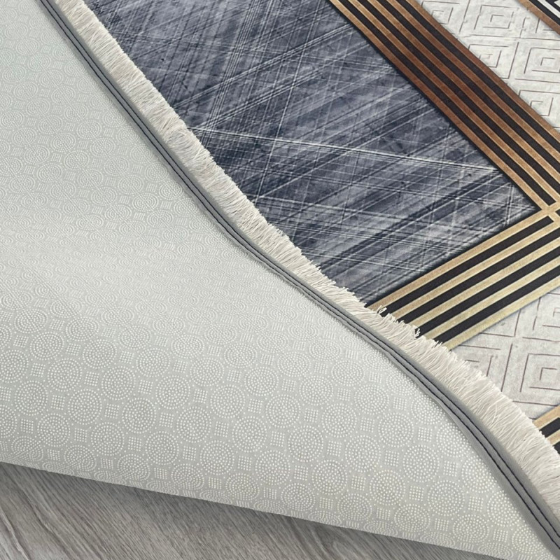 Zen Gri Gold Model Keçe - Jel(Dot) Taban Halı Zen Gri Gold Model Keçe - Jel(Dot) Taban Halı