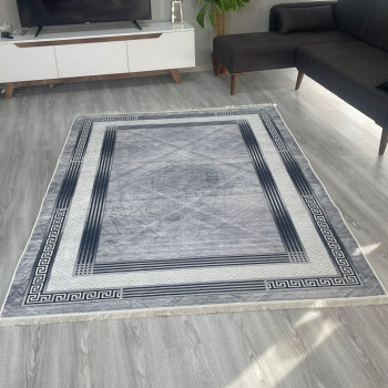 Zen Gümüş Model Keçe - Jel(Dot) Taban Halı