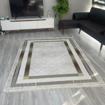 Zen Krem Model Keçe - Jel(Dot) Taban Halı