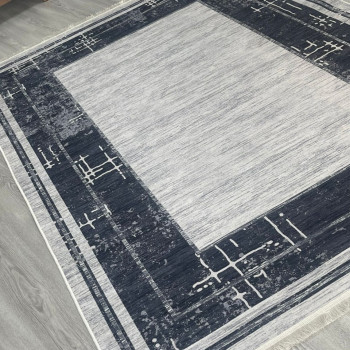 Zirve Gri Model Keçe - Jel(Dot) Taban Halı