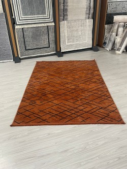 Şönil Kilim Halı Çizgili Kiremit