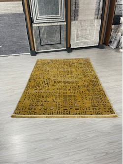 Şönil Kilim Halı Desenli Hardal