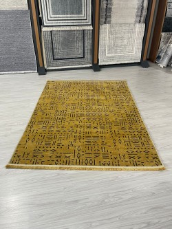 Şönil Kilim Halı Desenli Hardal