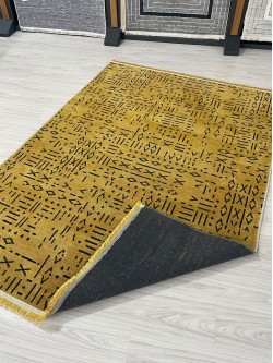 Şönil Kilim Halı Desenli Hardal