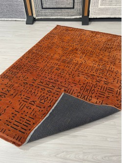 Şönil Kilim Halı Desenli Kiremit