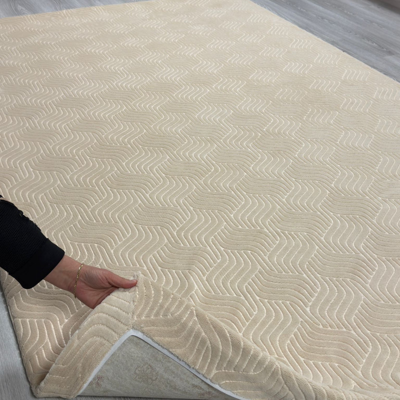 Welsoft C4 Desen Bej Renk Halı Örtüsü