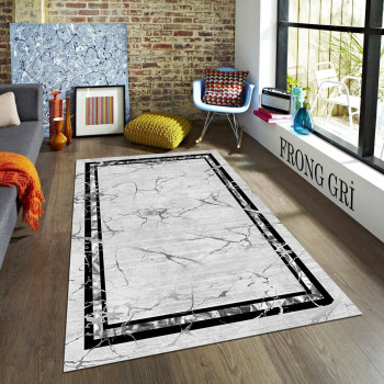 Frong Gri Deri Taban Halı