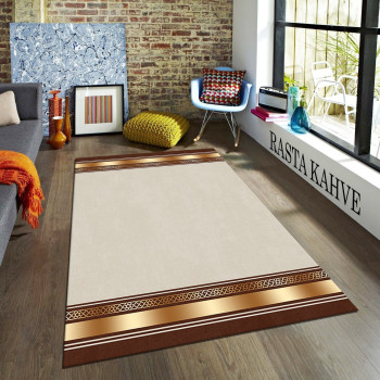 Rasta Kahve Deri Taban Halı