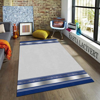 Rasta Lacivert Deri Taban Halı