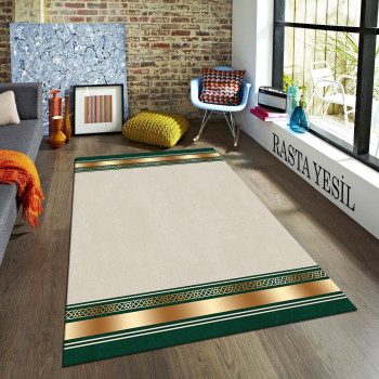 Rasta Yeşil Deri Taban Halı