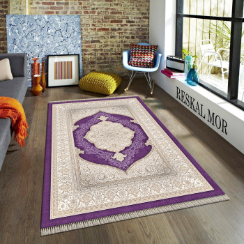 Reskal Mor Deri Taban Halı