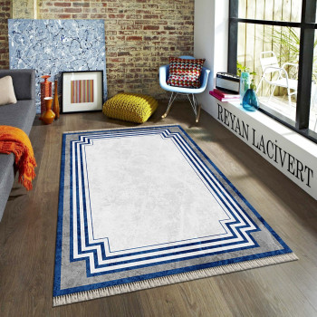 Reyan Lacivert Deri Taban Halı